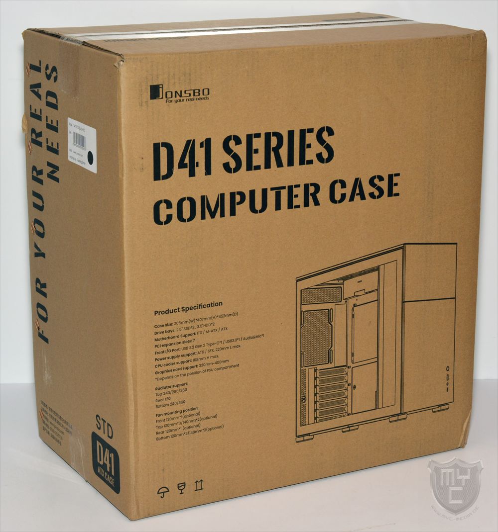 JONSBO D41 Case PC ATX Con Schermo E Vetro Temperato - Nero